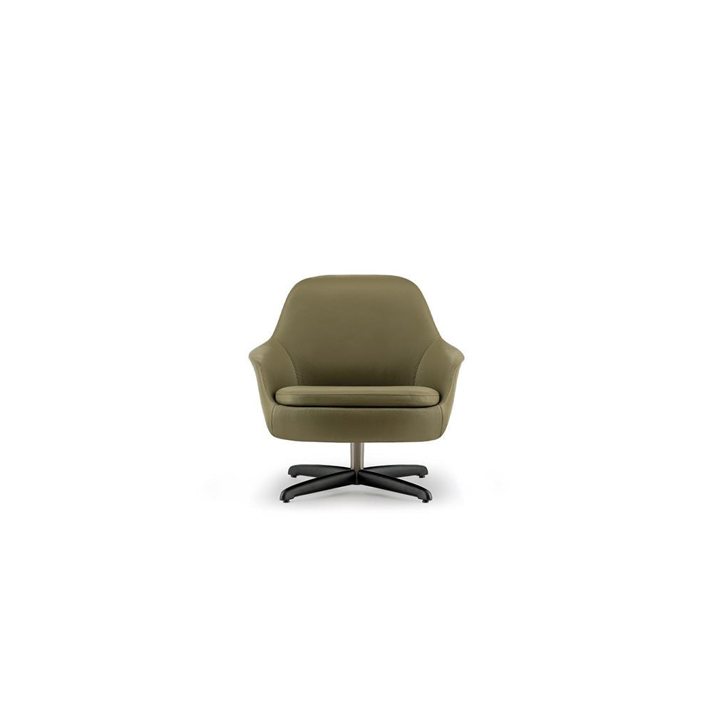 minotti - sendai lou.armch swiv.base can.l.b