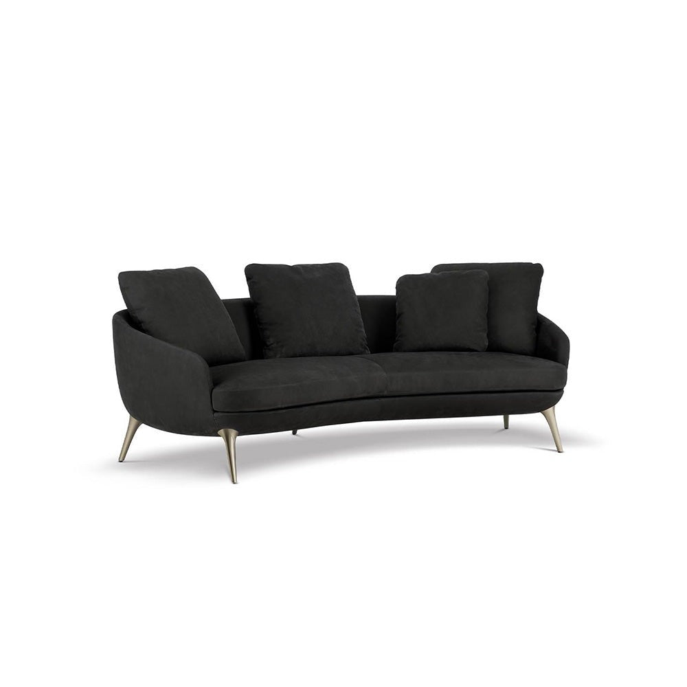 minotti - raphael angled sofa pewter leg