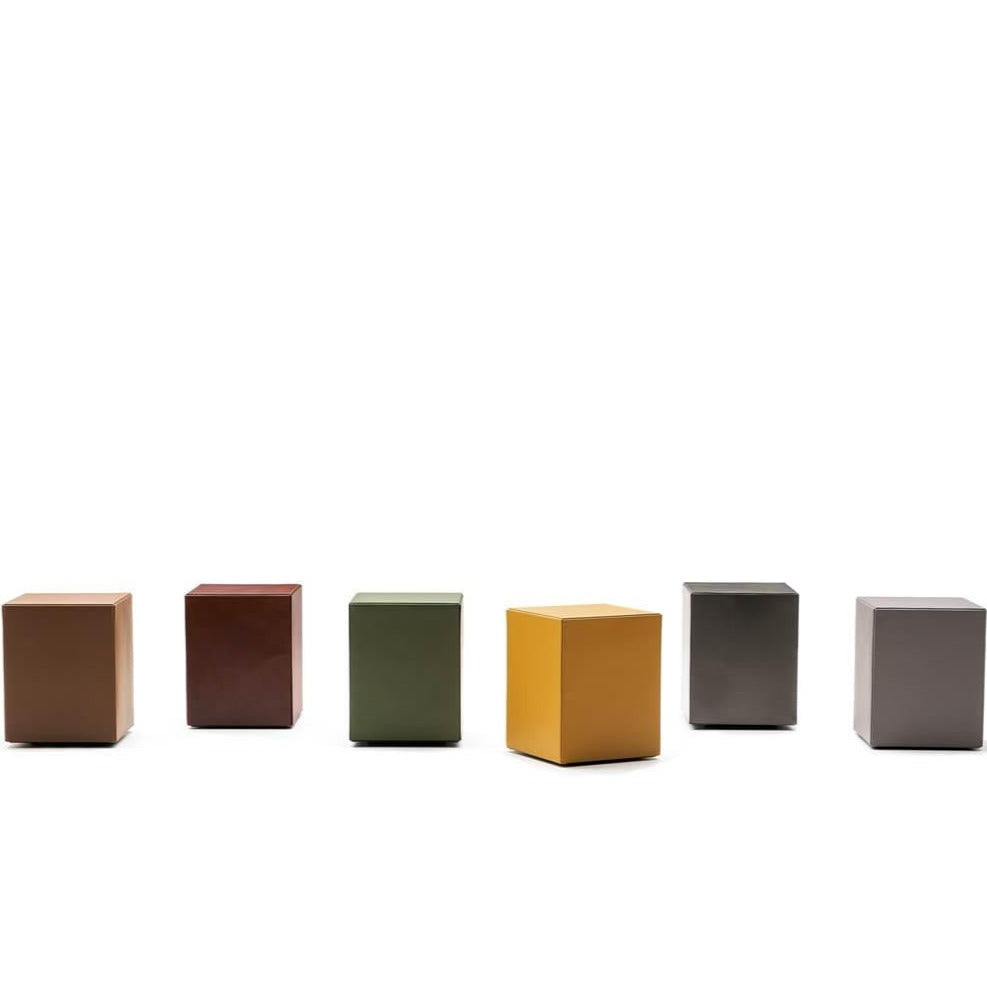 SOLID TAV/POUF CUOIO CORTEN