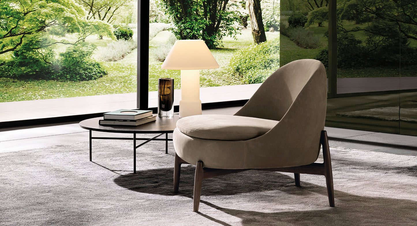 minotti - sendai armch fixed legs ash licor