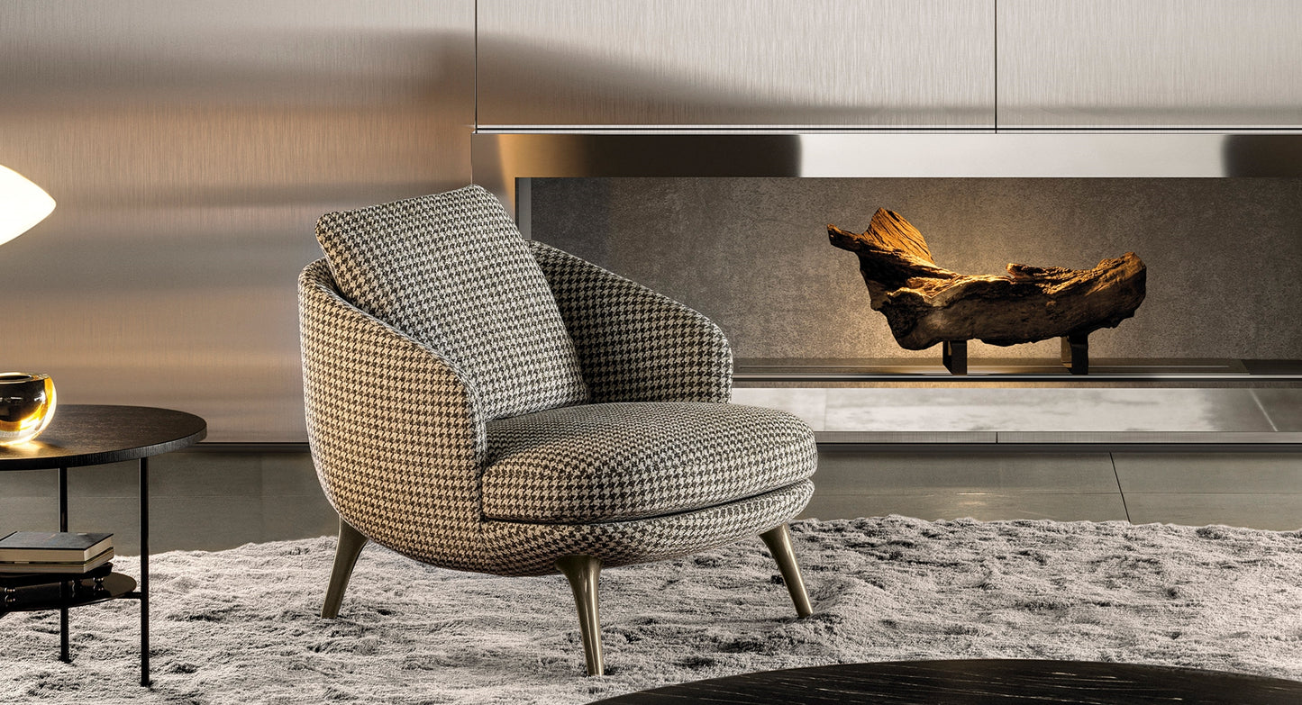 minotti - raphael armchair pewter leg